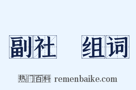 副社長组词是什么意思的图片